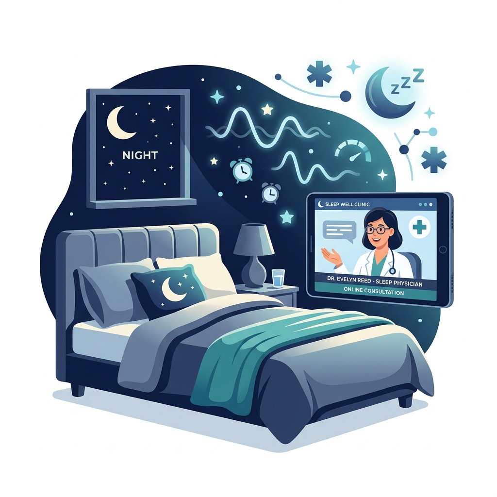 Night Owl Sleep Medicine - Telehealth consultation from bedroom